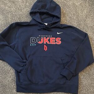 Nike Navy Blue Duquesne Dukes Hoodie Sz L